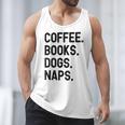 Vintage Coffee Books Dogs Naps Retro Men Tank Top Vintage Coffee Books Dogs Naps Retro Men Tank Top