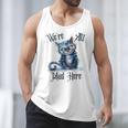 We'Re All Mad Here Cheshire Cat Alice Wonderland Book Kids Men Tank Top