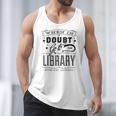 When In Doubt Go To The Library Teacher Vintage Book Lovers Men Tank Top