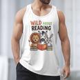 Wild About Reading Zoo Animals For Bookworm Book Reader Men Tank Top Wild About Reading Zoo Animals For Bookworm Book Reader Men Tank Top