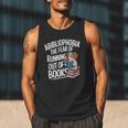 Abibliophobia Dog Book Lover Library Men Tank Top Abibliophobia Dog Book Lover Library Men Tank Top