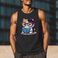Adorable Book Lover Calico Cat With Reading Glasses Cute For Men Women Kids Men Tank Top Adorable Book Lover Calico Cat With Reading Glasses Cute For Men Women Kids Men Tank Top