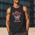 Adorable Book Lover Cowboy With Reading Glasses Cute Men Tank Top
