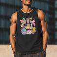 Apple Disco Pencil Books Bow Teacher Student Back To School Men Tank Top