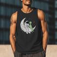 Astronaut Reading Book To Alien Moon Space Book Lover Men Men Tank Top