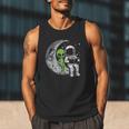 Astronaut Reading Book To Alien Moon Space Women Kids Men Men Tank Top
