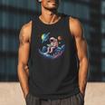 Astronaut Reading Book In Space Books Lover Bookworm Men Tank Top