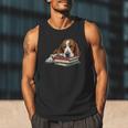 Basset Hound Books Dog Breed Graphic Men Tank Top Basset Hound Books Dog Breed Graphic Men Tank Top