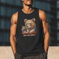 Bear Reading Book Glasses Library Zoo Teacher School Animal Men Tank Top Bear Reading Book Glasses Library Zoo Teacher School Animal Men Tank Top