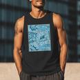 Blue Comic Book Blue Graphic Men Tank Top