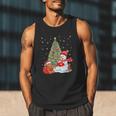 Book Christmas Tree Bookworm Gingerbread Man Snowman Reading Men Tank Top