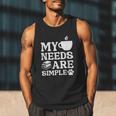 Book Coffee Dog Book My Needs Are Simple Men Women Kids Men Tank Top