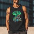 Book Dragon Reading Fantasy Men Tank Top