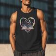 Book Lover Heart Shaped Reading Art Bookworm Men Tank Top