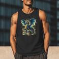 Book Lover Reading Fantasy Dragon Men Tank Top