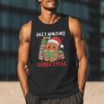 Book Reading Just Waiting For Christmas Gingerbread Men Tank Top Book Reading Just Waiting For Christmas Gingerbread Men Tank Top