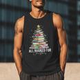 All Booked For Christmas Coquette Books Teacher Xmas Tree Men Tank Top