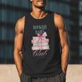 Bookish Babes Club Cute Pink Book Stack With Bow Men Tank Top