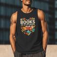 Books Are My Love Language Reading Lover Librarian Valentine Men Tank Top