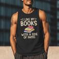 I Like My Books With a Side Of Panic Thriller Men Tank Top I Like My Books With a Side Of Panic Thriller Men Tank Top