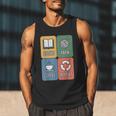 Books Yarn Coffee Repeat Crocheting Men Tank Top