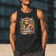 Bookworm Cute Highland Cow Reading Book Men Tank Top
