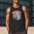BOOOKS Cute Ghost Reading Books Halloween Men Tank Top