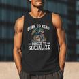 Born To Read Forced To Socialize Dragon Books Reading Men Tank Top