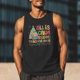 All Is Calm Said No Teacher Ever Book Christmas Tree Men Tank Top