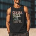 Camera Books Cats And Coffee Lover Photography Men Women Men Tank Top Camera Books Cats And Coffee Lover Photography Men Women Men Tank Top