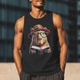 Capybara Bookworm Rodent Reading a Book Men Tank Top