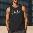 Cat Book Coffee Lover Heartbeat Cat Lover Book Lover Men Tank Top