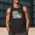 Cat On Books Pets Cats Reading Book Nerd Read Reader Bookcat Men Tank Top