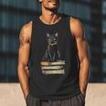 Cat Sitting On Books Men Tank Top Cat Sitting On Books Men Tank Top