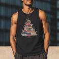 Christmas Tree Book Bookworm Men Tank Top