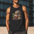 Coffee And Book Reading Accessories For Book Lovers Gnome Men Tank Top
