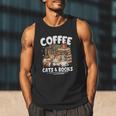Coffee Cats And Books Cats And Reading Lovers Men Tank Top