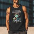 All The Cool Dinosaurs Are Reading Book Reader T-Rex Kawaii Men Tank Top