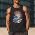 Cool Hedgehog Book Nerd Readers Men Tank Top Cool Hedgehog Book Nerd Readers Men Tank Top