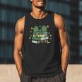 Coquette Bow Books St Patrick's Shamrock Bookworm Librarian Men Tank Top