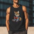 Cute Coyote With Book I Kids Coyote Men Tank Top Cute Coyote With Book I Kids Coyote Men Tank Top