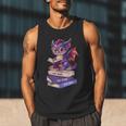 Cute Dragon Read Books Be Kind Stay Weird Book Lover Men Tank Top