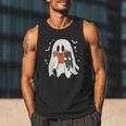 Cute Ghost Reading Book Spooky Season Halloween Costume Kids Men Tank Top