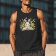 Cute Rabbit And Book Women Girls Reading Book Rabbit Lover Men Tank Top