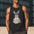 Cute Reading Bunny With Glasses Books Reader Book Bookworm Men Tank Top