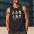 Cute Snowman Reading Books Christmas Winter Book Lover Men Tank Top Cute Snowman Reading Books Christmas Winter Book Lover Men Tank Top