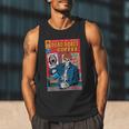 Dead Roast Coffee Comic Book Cover Style Skeleton Barista Men Tank Top