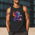 Dragon Reading a Book Bookworm Book Lover Men Tank Top
