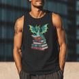Dragon Reading Books Fantasy Lovers Mythical Creatures Men Tank Top
