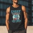 Easily Distracted By Books And Dragons Nerds Men Tank Top